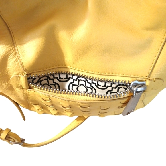Rafé New York Yellow Leather Shoulder Bag Crossbody Purse - Picture 6 of 14